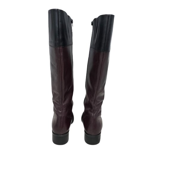 Talbots Leather Two Tone Knee High Riding Boots women's size 7.5 - Picture 4 of 11